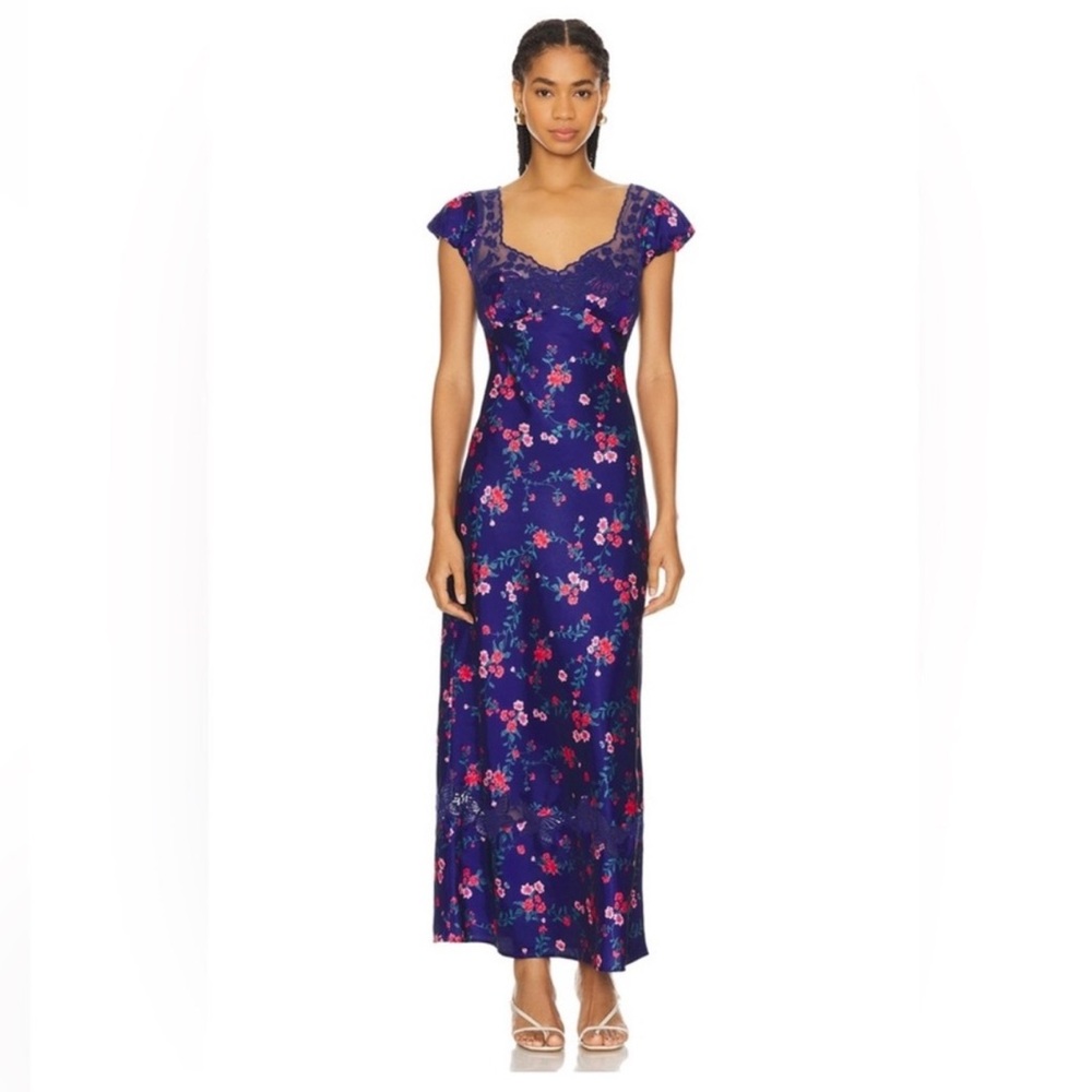 Floral Blue Maxi Dress